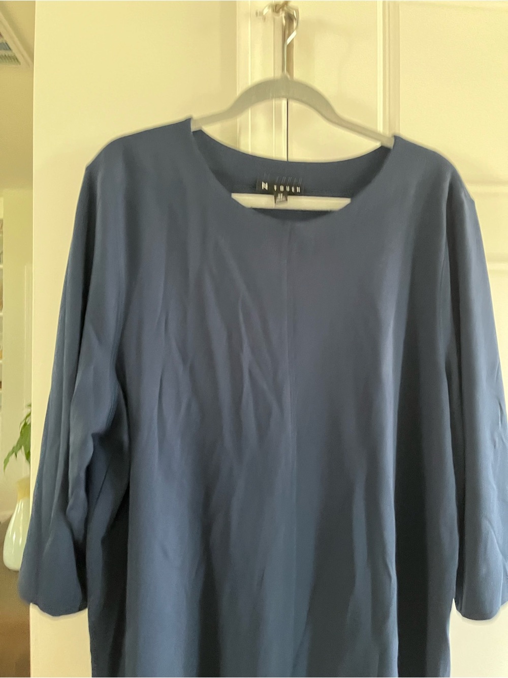 Nouveau Navy Blue Long Sleeve Crewneck Top